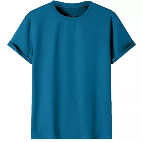 Adult 100% Cotton T-Shirt Unisex Men's Basic Plain Blank Crew Tee Tops Shirts